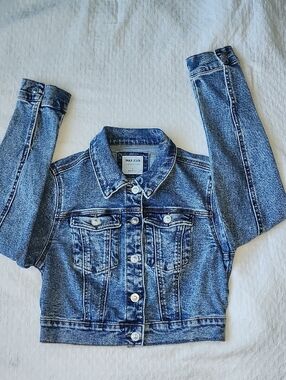 Wax Jean Faded Blue Cropped Denim Jacket